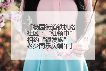 杨园街道铁机路社区：“红领巾”相约“银发族” 老少同乐庆端午