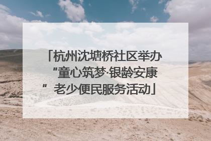 杭州沈塘桥社区举办“童心筑梦·银龄安康”老少便民服务活动