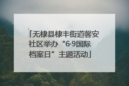 无棣县棣丰街道馨安社区举办“6·9国际档案日”主题活动
