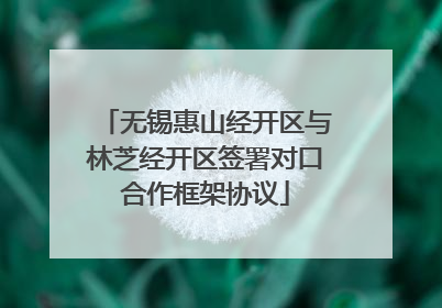 无锡惠山经开区与林芝经开区签署对口合作框架协议