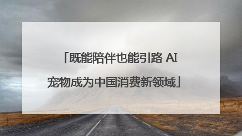 既能陪伴也能引路 AI宠物成为中国消费新领域