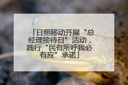 日照移动开展“总经理接待日”活动，践行“民有所呼我必有应”承诺