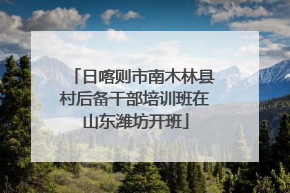 日喀则市南木林县村后备干部培训班在山东潍坊开班