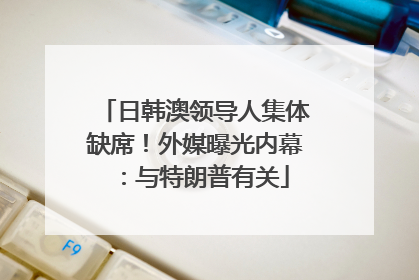 日韩澳领导人集体缺席！外媒曝光内幕：与特朗普有关