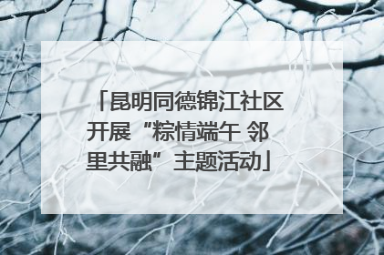 昆明同德锦江社区开展“粽情端午 邻里共融”主题活动