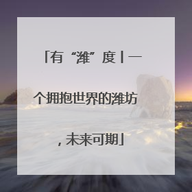 有“潍”度丨一个拥抱世界的潍坊，未来可期