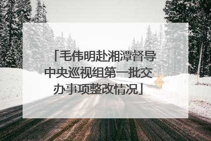毛伟明赴湘潭督导中央巡视组第一批交办事项整改情况