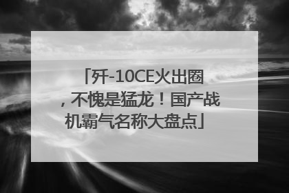歼-10CE火出圈，不愧是猛龙！国产战机霸气名称大盘点
