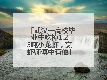 武汉一高校毕业生吃掉1.25吨小龙虾，烹虾师傅中有他