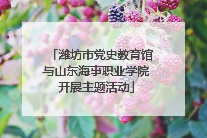 潍坊市党史教育馆与山东海事职业学院开展主题活动