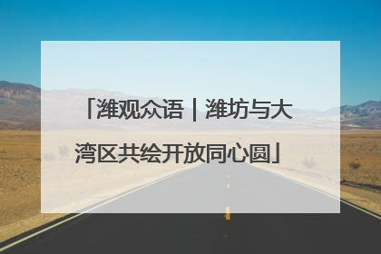 潍观众语｜潍坊与大湾区共绘开放同心圆