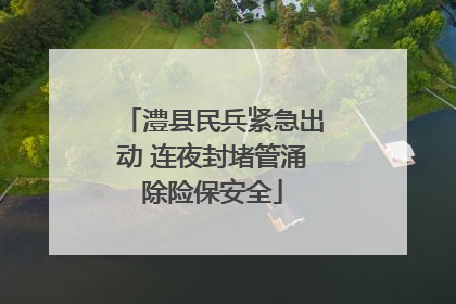 澧县民兵紧急出动 连夜封堵管涌除险保安全
