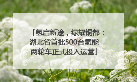 氢启新途，绿耀铜都：湖北省首批500台氢能两轮车正式投入运营