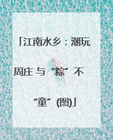 江南水乡：潮玩周庄 与“粽”不“童”(图)