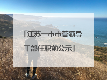 江苏一市市管领导干部任职前公示