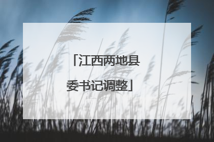 江西两地县委书记调整