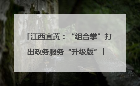 江西宜黄：“组合拳”打出政务服务“升级版”