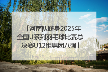 河南队跻身2025年全国U系列羽毛球比赛总决赛U12组男团八强
