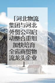 河北物流集团与河北外贸公司启动整合重组 加快培育全省商贸物流龙头企业