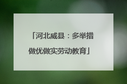 河北威县：多举措做优做实劳动教育
