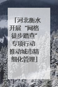 河北衡水开展“网格徒步踏查”专项行动 推动城市精细化管理