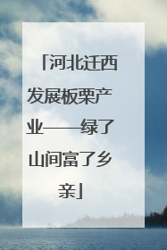 河北迁西发展板栗产业——绿了山间富了乡亲