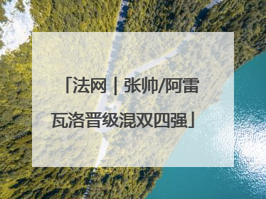 法网｜张帅/阿雷瓦洛晋级混双四强