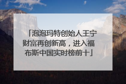 泡泡玛特创始人王宁财富再创新高，进入福布斯中国实时榜前十