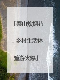 泰山炊烟巷：乡村生活体验游火爆