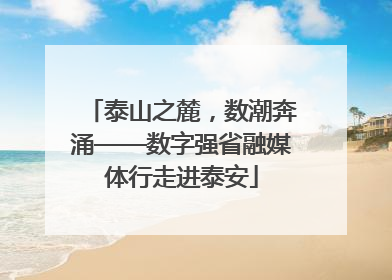 泰山之麓，数潮奔涌——数字强省融媒体行走进泰安
