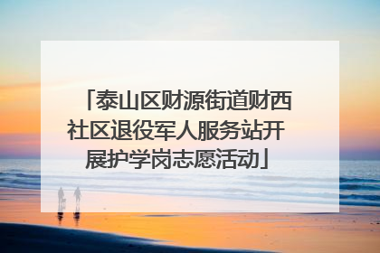 泰山区财源街道财西社区退役军人服务站开展护学岗志愿活动