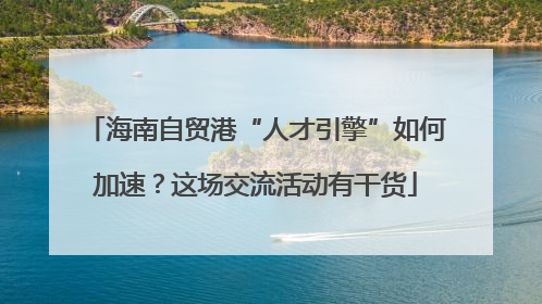 海南自贸港“人才引擎”如何加速？这场交流活动有干货