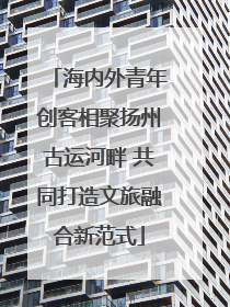 海内外青年创客相聚扬州古运河畔 共同打造文旅融合新范式
