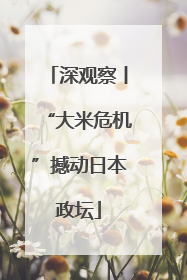 深观察丨“大米危机”撼动日本政坛