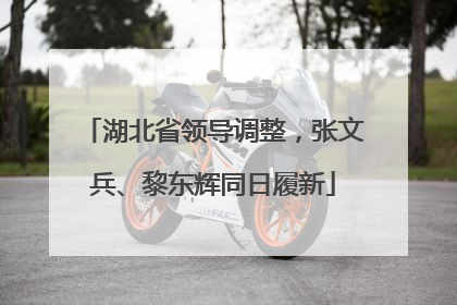 湖北省领导调整，张文兵、黎东辉同日履新