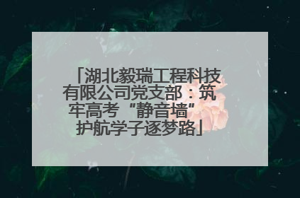 湖北毅瑞工程科技有限公司党支部：筑牢高考“静音墙” 护航学子逐梦路