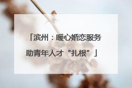 滨州：暖心婚恋服务助青年人才“扎根”
