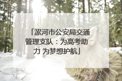 漯河市公安局交通管理支队：为高考助力 为梦想护航