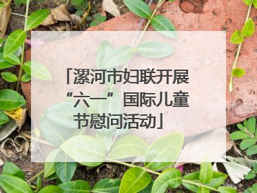 漯河市妇联开展“六一”国际儿童节慰问活动