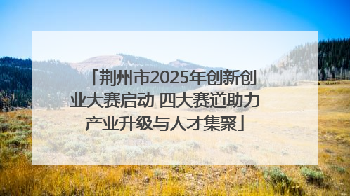 荆州市2025年创新创业大赛启动 四大赛道助力产业升级与人才集聚