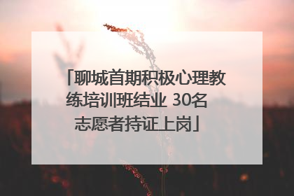 聊城首期积极心理教练培训班结业 30名志愿者持证上岗