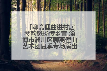 聊斋俚曲进村居 琴韵悠扬传乡音 淄博市淄川区聊斋俚曲艺术团夏季专场演出在杏园子村举行