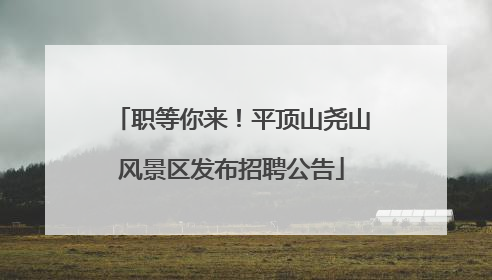 职等你来！平顶山尧山风景区发布招聘公告
