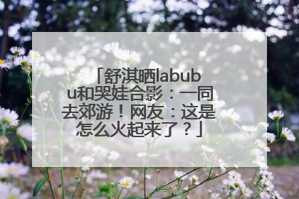 舒淇晒labubu和哭娃合影：一同去郊游！网友：这是怎么火起来了？