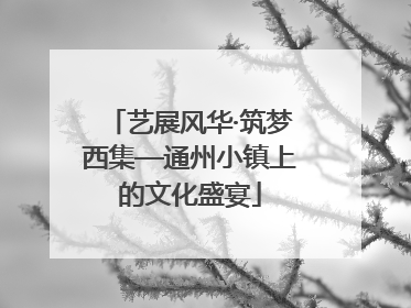 艺展风华·筑梦西集—通州小镇上的文化盛宴