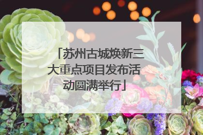 苏州古城焕新三大重点项目发布活动圆满举行