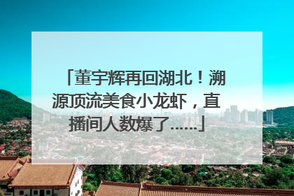 董宇辉再回湖北！溯源顶流美食小龙虾，直播间人数爆了……