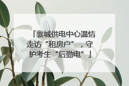 襄城供电中心温情走访“租房户”，守护考生“后勤电”