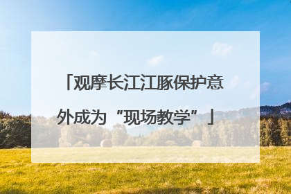 观摩长江江豚保护意外成为“现场教学”