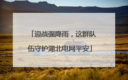 迎战强降雨，这群队伍守护湖北电网平安